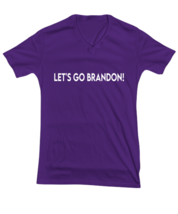 Joe Biden TShirt Let&#39;s Go Brandon Purple-V-Tee  - £17.24 GBP