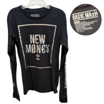 Basic Math Black Long Sleeve Shirt Men’s M Graphic Tee - $15.43