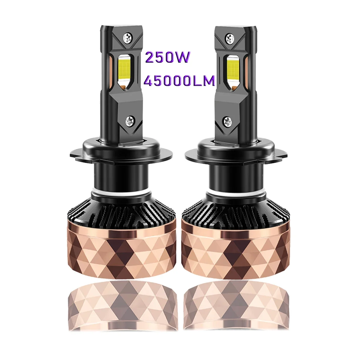 H7 LED Bulbs 250W 6000K 45000Lumens Extremely Bright 7545 CSP Chipset Conversion - £185.30 GBP