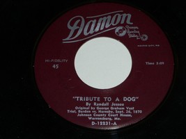 Randall Jessee Tribute To A Dog Old Dog Drum 45 Rpm Record Damon Dockery... - $499.99