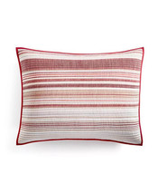 Martha Stewart Reversible Red Yarn-Dye Quilted Cotton Standard Pillow Sham - £39.31 GBP