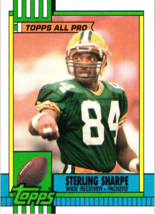 Green Bay Packers Sterling Sharpe 1990 Topps All Pro Football Card 140 Gamecock - £1.18 GBP