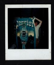 FOUND from Album * POLAROID young MAN showing PERRIER towel?  - $7.87