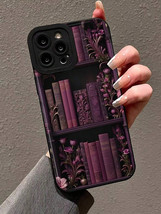 Vintage Perforated Edge Purple Bookcase Phone Case for iPhone Android De... - $4.95