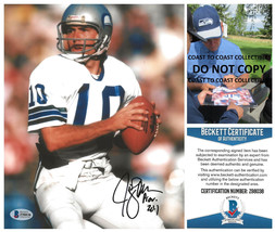 Jim Zorn signed Seattle Seahawks football 8x10 photo Beckett COA proof.autograph - £85.44 GBP