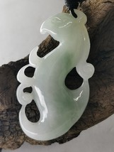 Icy Ice Light Green 100% Natural Burma Jadeite Jade Phoenix Pendant # 50 carat - £336.77 GBP