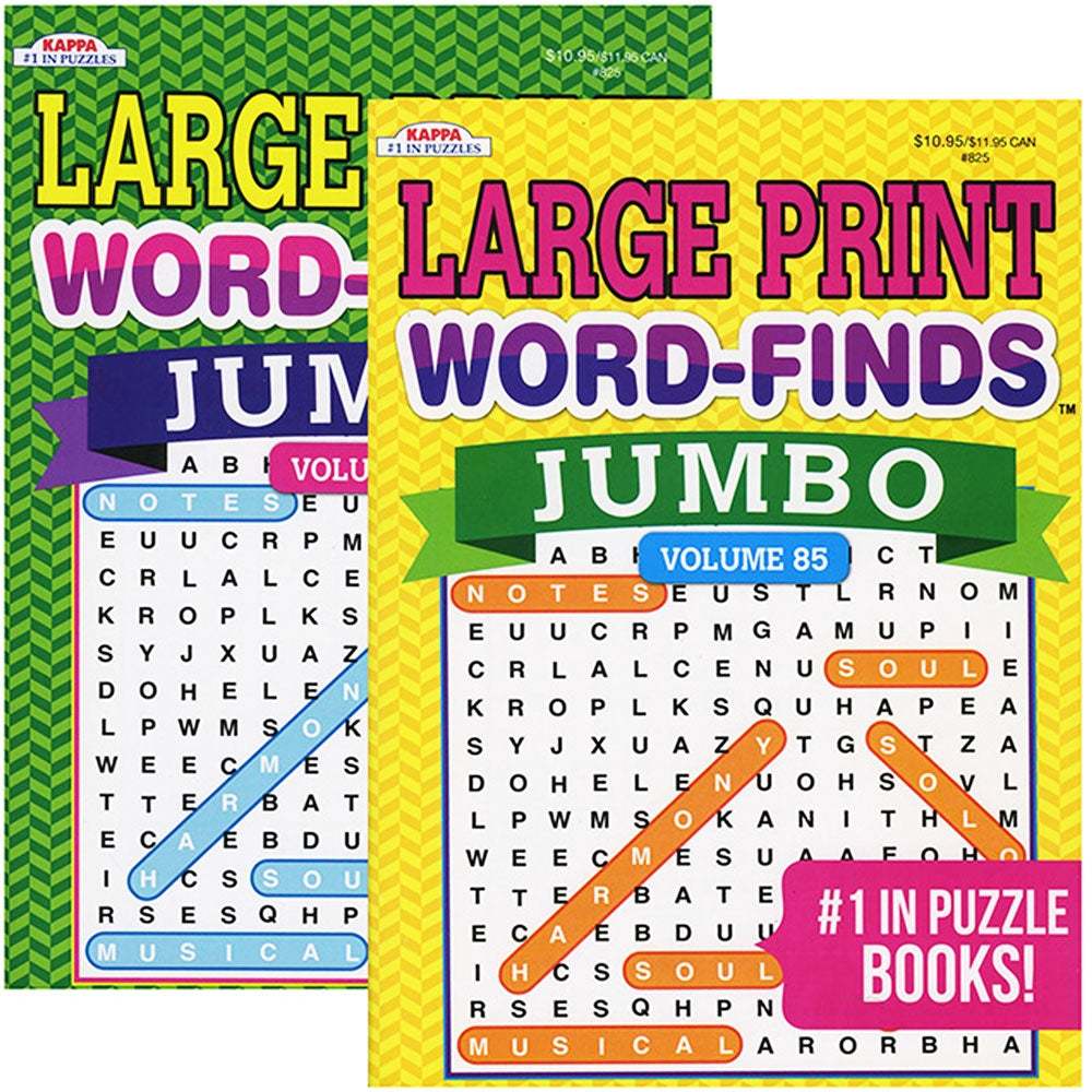 Primary image for KAPPA Jumbo Large Print Word Finds Puzzle Book | 2-Titles