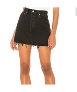 Agold Quinn Black Jean Skirt Distressed Denim Size 27 - €32,84 EUR