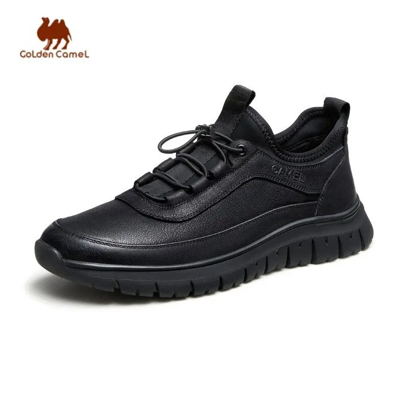 Leather Men&#39;s Shoes Soft Cushioning Man Sneakers Business Lightweight Sp... - £95.42 GBP