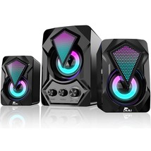 Computer Speakers, 2.1 Usb-Powered Desktop Speakers With Subwoofer, Small Stereo - £32.25 GBP