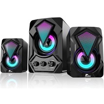 Computer Speakers, 2.1 Usb-Powered Desktop Speakers With Subwoofer, Small Stereo - £32.84 GBP