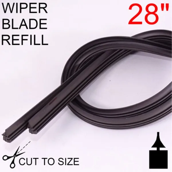 28-inch Universal Vehicle Wiper Blade Refill Strip, Rubber &amp; Silicone Replacem - £10.91 GBP