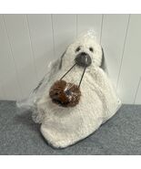 NWT Pottery Barn Doug The Dog Gus Ghost Pumpkin Pillow Halloween - $149.99