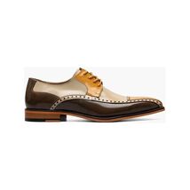 Stacy Adams Plaza Modified Cap Toe Oxford Shoes Leather Olive Multi 25608-302 image 2