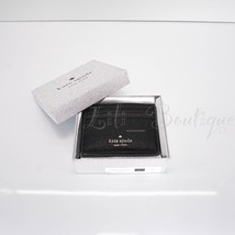NWT 2022 Kate Spade K9261 Tinsel Boxed Small Slim Card CaseHolder Glitter Black - £34.58 GBP
