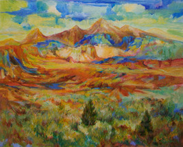 Great Sand Dunes Morning Original Acrylic Painting by Lynn Cahill - £30.17 GBP