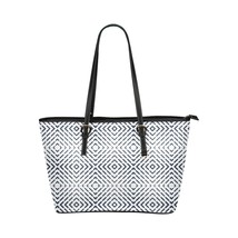 Tote Bags, Black And White Gradient Style Leather Bag - £56.84 GBP