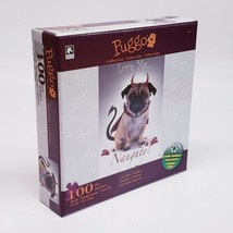 Puggo Collection Devil Pug Dog Jigsaw Puzzle &quot;LOVE ME... NAUGHTY&quot;  - 100 Pieces - £10.19 GBP