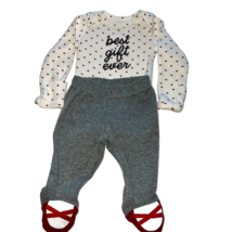 Baby Girl Newborn One piece shirt Footed pants  Set 2 pieces Christmas - £7.74 GBP