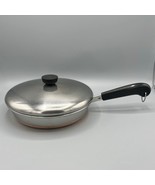 Revere Ware 9-Inch-88 Frying Pan Skillet Copper Bottom &amp; Lid Clinton Ill... - £17.88 GBP