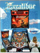 Excalibur Pinball Machine Team Quarterback Arcade Game Magazine AD 1988 ... - $6.47