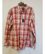 Club Room Mens shirt Pink Plaid Size M - $282.16 MXN