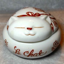 Lucky kitty Japanese trinket bowl cat~Le Chat~made in 2017~cute as a button! - £22.44 GBP