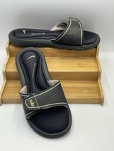 Nike Comfort Footbed 360883-070 Slides Slip On Sandals/Flops Black/White... - $18.69