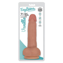 Curve Toys Easy Riders 7 in. Dual Density Dildo with Balls &amp; Suction Cup Beige - £30.45 GBP