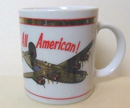 Vintage Airplane Mug Consolidated B24 Liberator &quot;All American&quot; 3.75&quot; - £15.66 GBP