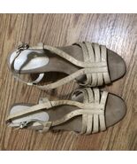 Aerosoles Womens Strappy Buckle Slingback Heels Sz 8.5M Open Toes 3” - $19.38 CAD