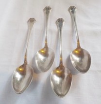 4 Vintage Reed &amp; Barton Pompeian Oval Bowl Soup Spoons 7 1/8&quot; Long - £14.38 GBP