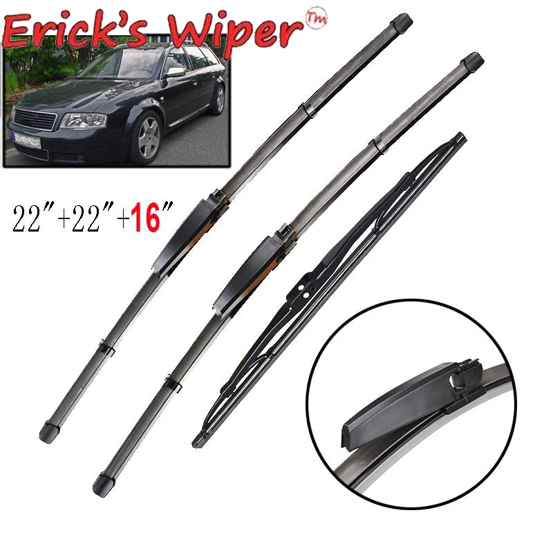 Erick&#39;s Wiper LHD Front &amp; Rear Wiper Blades Set For Audi A6 C5 2002 - 2004 - £19.11 GBP+