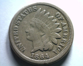 1864 Copper Nickel Cn Indian Cent Fine / Very Fine F/VF Nice Original Coin - £33.56 GBP