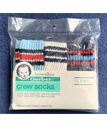 Vintage Gerber Boys Crew Socks 3 Pair Fits Sizes 5-6.5 - $26.68