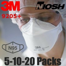 3M Aura 9205+ N95 NIOSH Protective Disposable Face Mask Particulate Resp... - £6.39 GBP+
