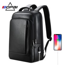 Genuine Leather Backpack Men Business 15.6 Inch Laptop Anti-Theft Back Pack USB  - £218.15 GBP