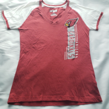 NFL Team Apparel Arizona Cardinals Womens T Shirt Size S Short Sleeved V Neck A+ - £15.81 GBP