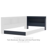 Simmenfort - Navy Blue - Twin Bookcase Storage With End Panel - $1,628.77 MXN