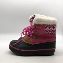 Snow Boots LONDON FOG Collection Girls LFK004 Tottenham Brown Pink Size 4 - £19.47 GBP