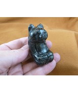 (Y-PAND-SI-705) Green black sitting PANDA BEAR bears gem stone gemstone ... - £13.78 GBP