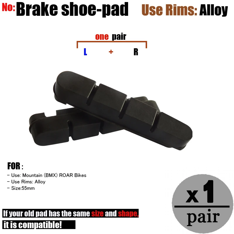 Mtb Mountain Road Bicycle Side Pull Ke C Calipers Rim Shoes Pad 55MM For Shimano - $118.89