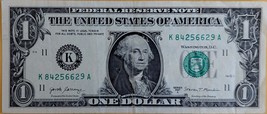 US$1 Fancy Serial Number A Over Inked #2 - $1.95