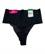 Maidenform Panties Womens L Black Thong Shapewear Lace Trim Classic Firm... - $208.77 MXN