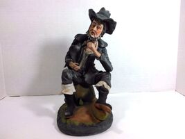 Vintage Seated 18th Century Man w Pipe Ceramic Figurine (unmarked) - $9.85