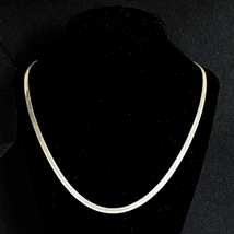 AZV Vintage 16” Italian 925 Silver Herringbone Necklace - £42.52 GBP