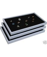 3 BLACK RING JEWELRY DISPLAY CASE ORGNIZER INSERT NEW - $42.95