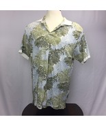 Caribbean Joe Aloha Hawaiian Shirt Men&#39;s XL Floral Green Blue - $19.97 CAD