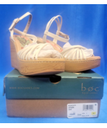 BOC Women's Catalina Wedge Sandal, Size 7, Cream, New In Box, Cute For S... - $43.55