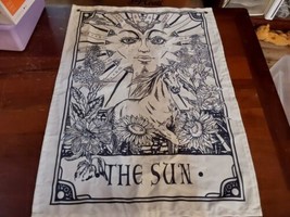 The Sun Tarot Card Nylon Wall Hanging Flag Garden Flag 20x28.5 Celestial - $32.55